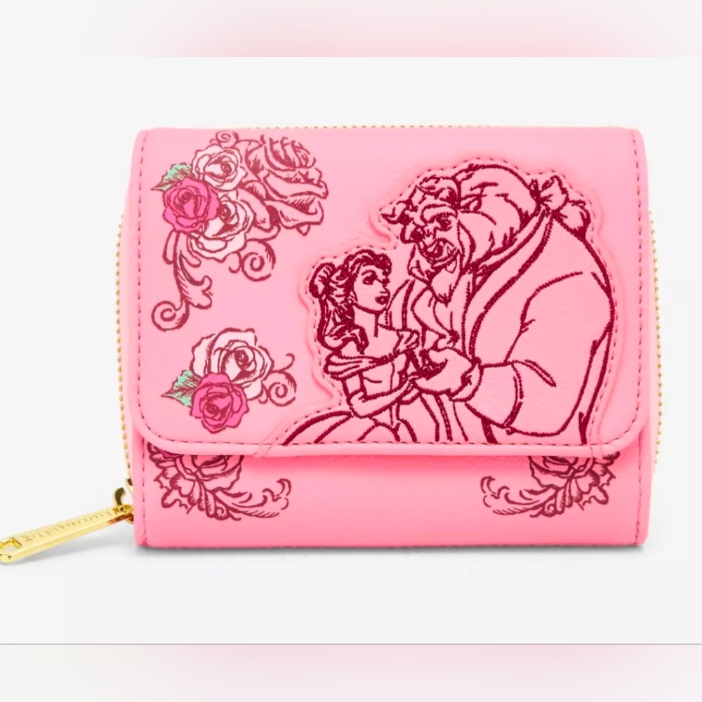 Disney Beauty & the Beast Wallet | Pink Belle & Beast | Loungefly New